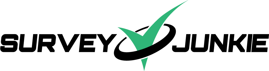 Logo of Survey Junkie with a green checkmark symbol.