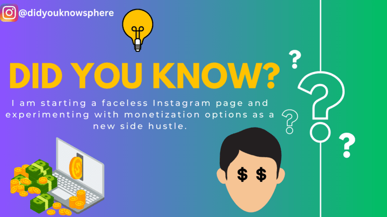 An image of the DidYouKnowSphere faceless instagram page.