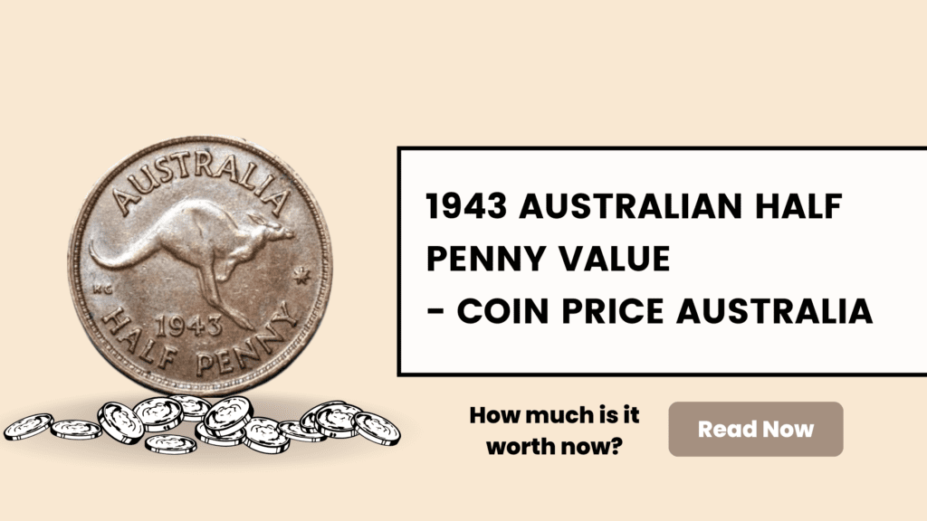 1943 Australian penny coin.